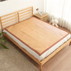 JINDACHI 金大器 頂級紙纖透氣軟藤涼蓆 厚款, 柔藤 棕色 + 白色, 涼感墊