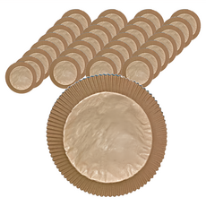 CLEAN 克林 氣炸鍋烘焙紙盤 牛皮色 50個, 16cm, 3組