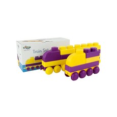 UNiPLAY 抗菌軟積木 交通系列 火車組, 軟材質, 食品級材質, 不含BPA, 易於清潔, 1組