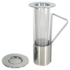 bargogo 花茶杯/泡茶杯, 不鏽鋼主體, 玻璃杯子, 256ml, T-120-QJ, 1個