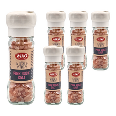 Wiko 玫瑰鹽研磨罐, 粉紅岩鹽, 95g, 6瓶