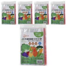 MIKA HOUSE 橘之屋 蔬果冷藏密封保鮮袋，30入，食材分裝，防止異味，耐防潮, 大(450 x 340 x 0.04mm), 5袋