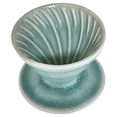 HARIO 好璃奧 V60 冰裂濾杯 花綠青, 1個