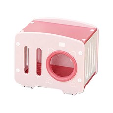 ABC PET 大聯萌 Pet貓窩獨棟別墅, 貓咪圖案, 貓耳貓爪造型, 甜心粉, 54 x 40 x 45cm, 1個