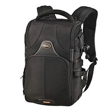 BENRO 百諾 超越 雙肩攝影背包 可容納一台相機、3-4個鏡頭和一個閃光燈 側面開口設計 附帶防雨套, 黑色, 1個
