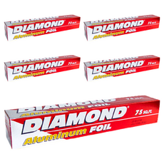 鑽石牌 Diamond 鋁箔紙 Aluminum Foil, 75平方英尺, 22.8m, 5個