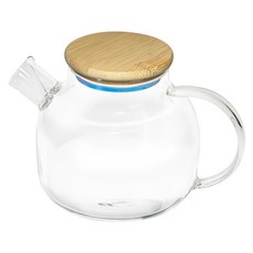 高硼矽玻璃水壺 竹木蓋 950ml 耐熱 -10°C~150°C, 1個