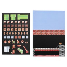 SUPER MARIO 超級瑪利歐 關卡磁鐵封面A5筆記本 21 x 16cm 0.2kg, 超級瑪莉歐, 1本