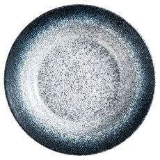 Homely Zakka 日式復古輕奢窯變陶瓷草帽盤 藍韵色, 內徑19cm, 1個