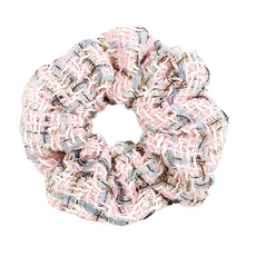 SCHÖN 小香風髮圈-粉, 滌綸材質, 粉色