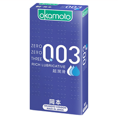 Okamoto 岡本 003RL超潤滑保險套, 10入, 1盒
