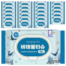 Oldam 鯨魚版廁所用濕紙巾 177g, 48張, 24包