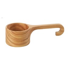 SALUS 佐藤金屬 橄欖木咖啡量匙 彎柄, 126x50x35mm, 1支