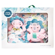 mary meyer 蜜兒 臻藏禮盒 跳跳角角龍 嬰幼兒安撫巾, 1盒