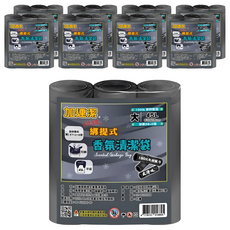 加連潔 綁提式香氛清潔袋，45L，63cm x 78cm，30張, 9袋