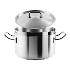 sambonet Professionale 不鏽鋼雙耳湯鍋 附蓋 4LT 義大利產, 20cm, 銀色, 1個