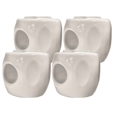 E.dot 居家安全防反鎖喇叭鎖套 兒童防開門 白色 6x6.5cm PP材質, 4個