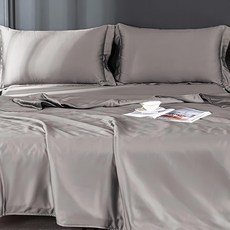 貝淇小舖 60支100%純天絲壓框薄枕套 - 親膚透氣 簡約素色