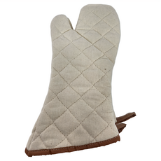 LifeHouse 長版純棉防燙手套 米白色, 1雙