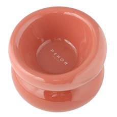 pehom 舒芙蕾貓狗碗(玫瑰粉) 加高斜口設計 陶瓷材質易清潔, 1個