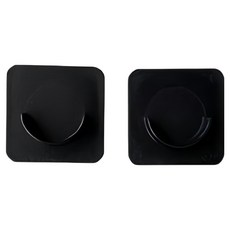 日本IB伸縮桿壁面保護置放墊2入-黑 伸縮桿固定座 穩固防滑, 1入, 40x40x11.5 (mm)