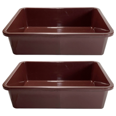 600密盆 塑膠萬用籃, 52.8 x 42.8 x 13cm, 咖啡色, 2個