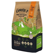 ORIGI-7 歐吉 全齡犬頂級有機軟飼料 100%純肉 70%有機食材 低溫風乾 添加薑黃 蜂蜜 椰子, 養生鴨 + 超級有機食物, 1.2kg, 1袋