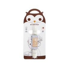 HiBOU 喜福 緹花織帶萬用短夾, 日本專利夾扣, 單手輕鬆操作, 安全無毒材質, 適用於安撫奶嘴/玩具/小配件, 0歲以上, 勿忘草, 1個