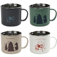 Dailylike My Buddy 不鏽鋼馬克杯組 300ml*4, 多色, 1組