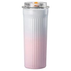 Couselect 316不鏽鋼漸層咖啡杯 大容量保溫保冷隨行杯 雙飲保溫瓶, 櫻花粉, 500ml, 1個