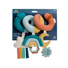 itzy ritzy 柔棉捲捲安撫玩具，內藏響紙，刺激寶寶觸覺聽覺發展，雲朵安撫枕頭, 焦糖彩虹, 1個