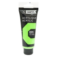 CAMPUS 康普思 壓克力顏料 N131741 895 螢光綠, 100ml, 1色