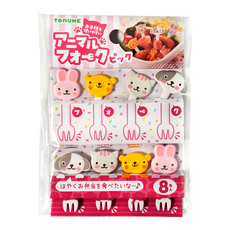 TORUNE 可愛動物造型食物叉, 1組, 8入