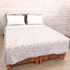 京都皇寢KYOTO BEDDING 遠紅外線超導石墨烯抗菌四季被, 淺藍+淺灰