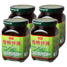 康健生機 香椿拌醬, 採用原裝進口葡萄籽油製作, 省產新鮮食材製作, 天然健康, 全素可食, 380g, 4罐