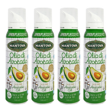 MANTOVA 酪梨油噴霧, 100%純酪梨油, 無麩質, 兒童適用, 100ml, 4瓶