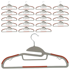 護領防滑無痕衣架 41 x 21cm 20個, 橙色, 1組