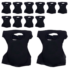 捷華 超厚工作護膝, 彈性進口氯丁橡膠, 黑色, 約150g(一雙入), 小腿圍30~43cm 大腿圍33~44cm, 6雙