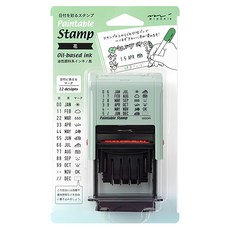 日本 MIDORI 迴轉日期印章 35455 花卉, 手帳裝飾必備, 1個, 單一顏色