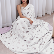 BUHO 布歐 激凍冰紗 貓宅動滋動 雙人加大 床包枕套三件組