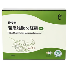 JOIN HOME 仲安家 苦瓜胜肽紅麴膠囊, 60顆, 1盒