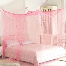 C.G.&C. S.M.C. 凱蕾絲帝 堅固耐用單人針織蚊帳 開單門 台灣製造, 粉紅色