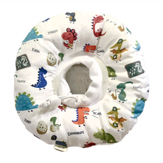 SassyDog 伊莉莎白圈/防舔圈/寵物頭套, 恐龍白色, 1個