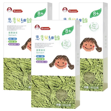 Nnutrinini 脆妮妮 思麥兒細麵 翡翠菠菜口味，翠綠清香，麵條細短，免剪碎好方便，無鹽無色素無防腐劑, 180g, 3盒