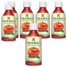 可果美 100%蕃茄汁 無鹽 280ml, 6瓶