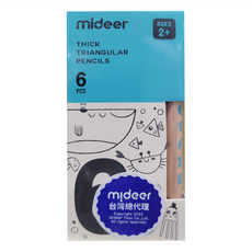 mideer 兒童專用三角鉛筆 6B 附削鉛筆盒, MD-0170, 1盒