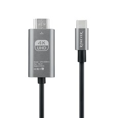 RONEVER TYPE-C to 多媒體影音傳輸線, 太空灰, 200cm, 1條