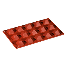 pavoni ITALIAI 十五連金字塔矽膠模 FR013 30 x 17.5cm 13ml, 紅色, 1個