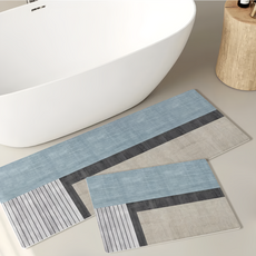 半島良品 5.0科技皮吸水防油地墊 長款, NP 藍灰空間, 1個