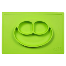 ezpz Happy Mat 餐盤, 38 x 25 x 2.54cm 420ml, 蘋果綠, 1個